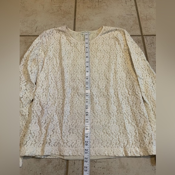 ANN TAYLOR Lace Long Sleeve Top - Size Large - Picture 6 of 6